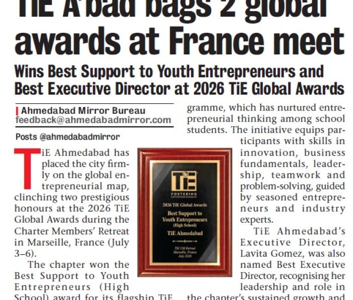 TiE A’bad bags 2 global awards at France meet