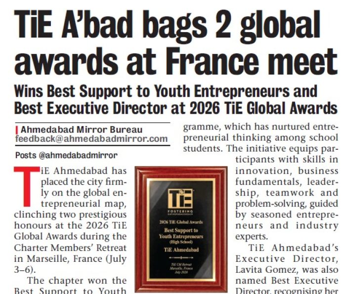 TiE A’bad bags 2 global awards at France meet